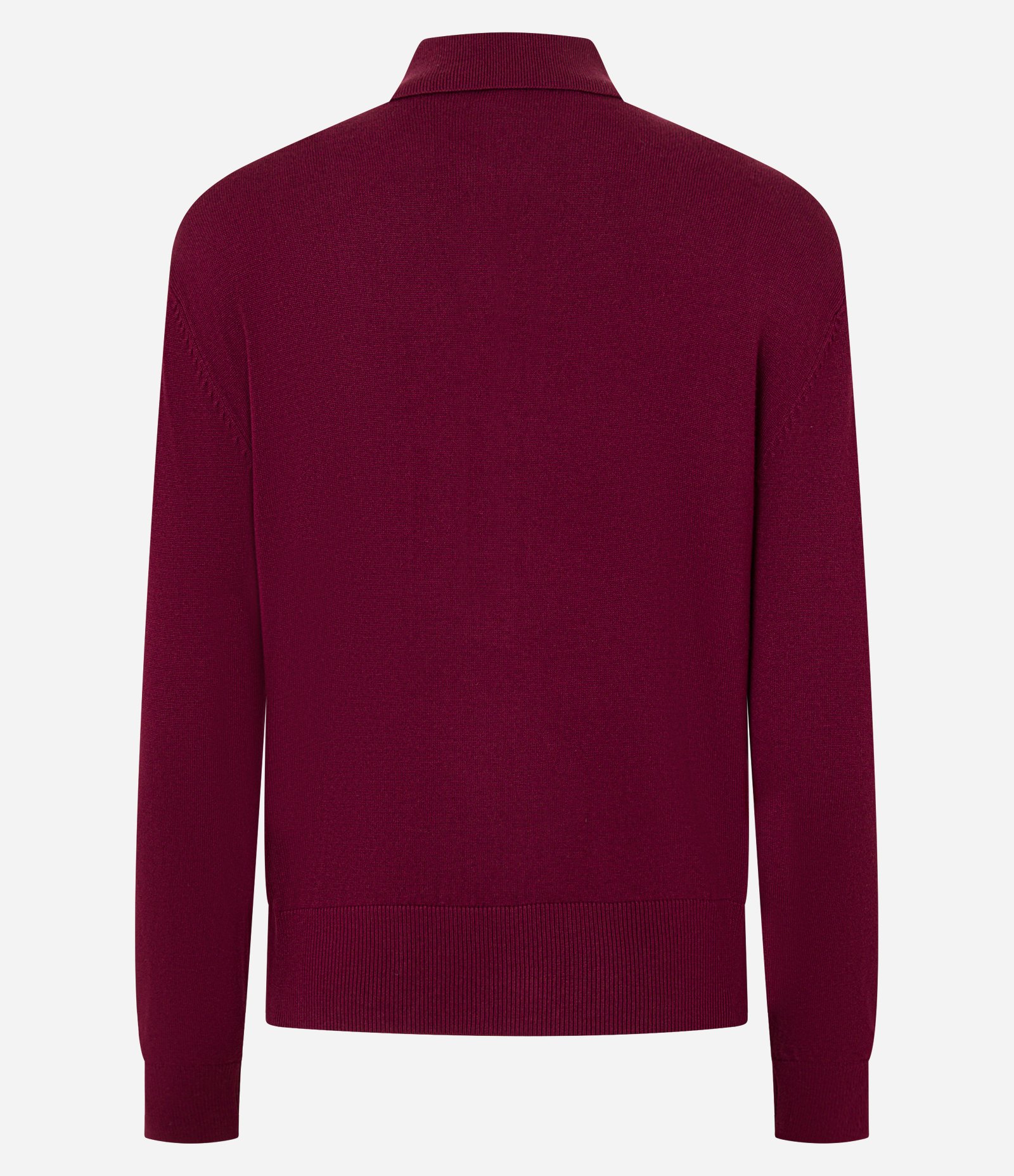 Blusa em Tricô com Abotoamento e Bolsinho Solo Vinho 5