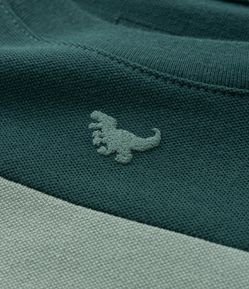 Camiseta Infantil com Recortes e Estampa Dino - Tam 1 a 6 Anos
