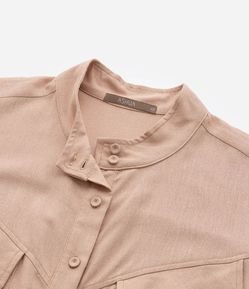 Macacão Utilitário em Viscose e Linho Curve e Plus Size