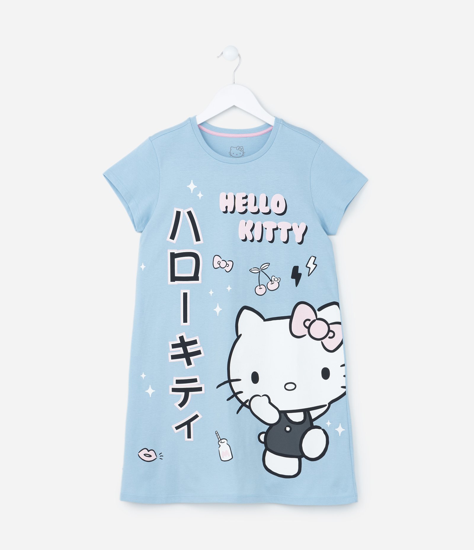 Camisola Infantil em Algodão com Estampa Hello Kitty - Tam 5 a 16 Anos Azul 1