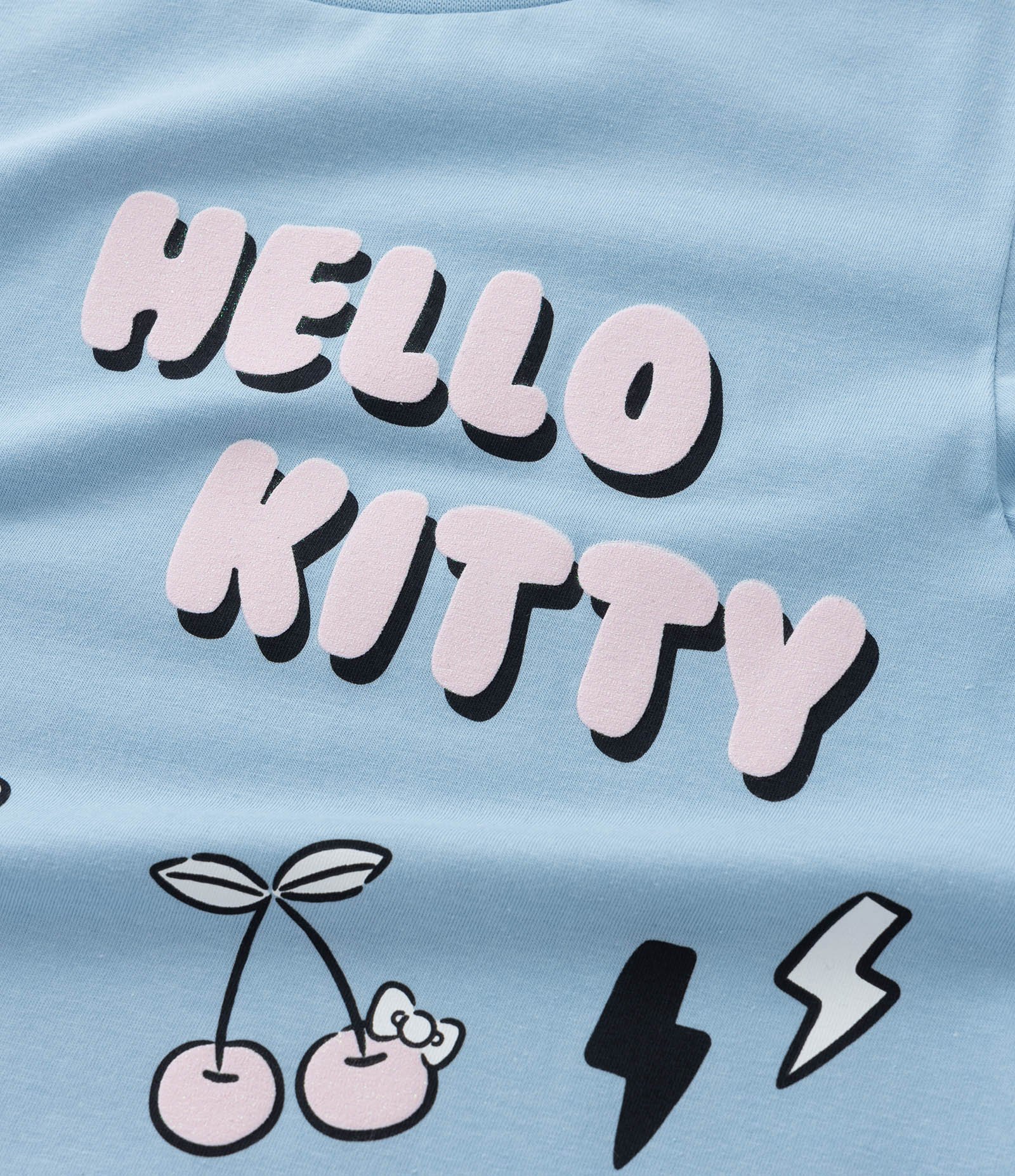Camisola Infantil em Algodão com Estampa Hello Kitty - Tam 5 a 16 Anos Azul 5