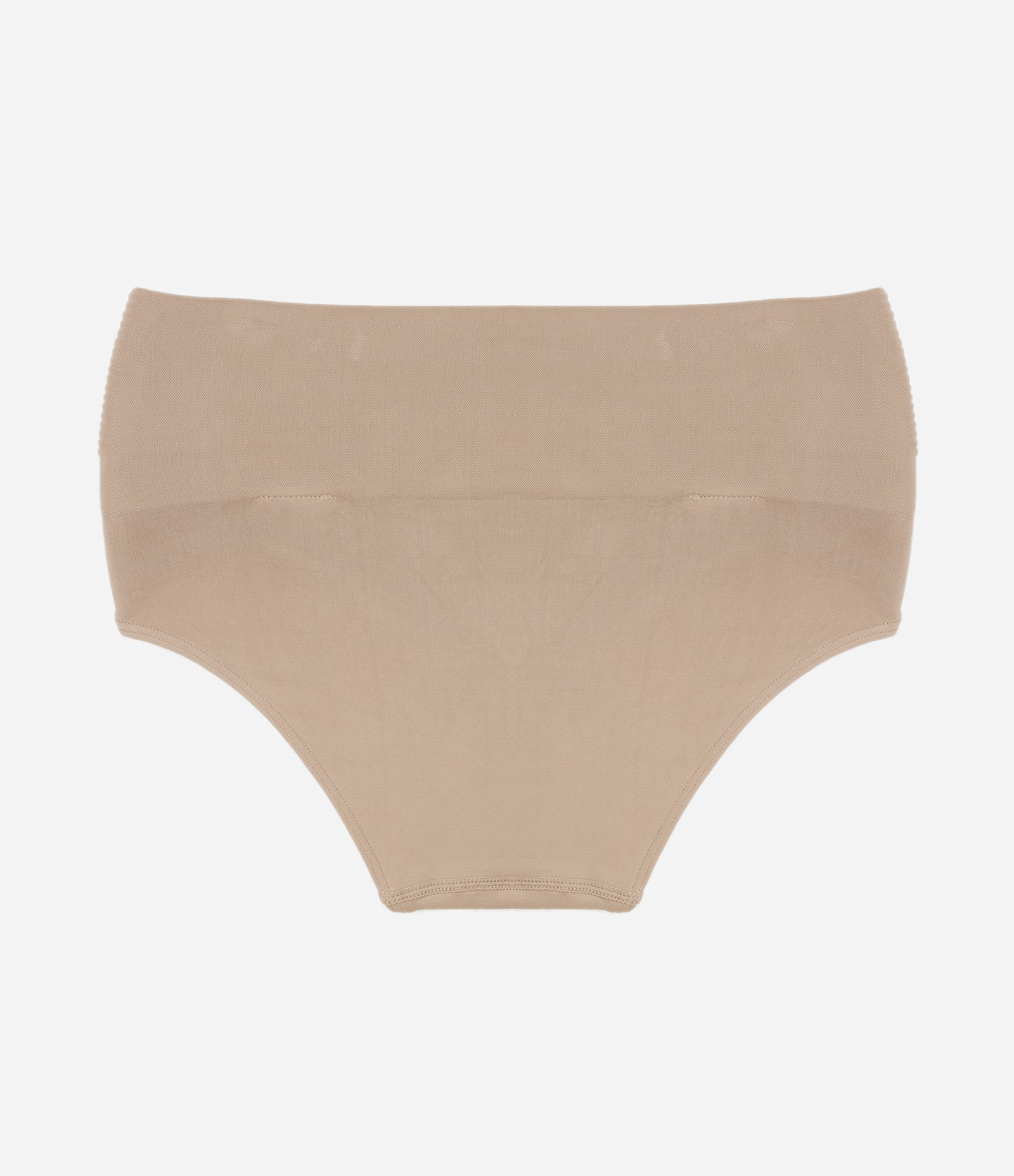 Calcinha Alta em Poliamida Seamless Bege 6