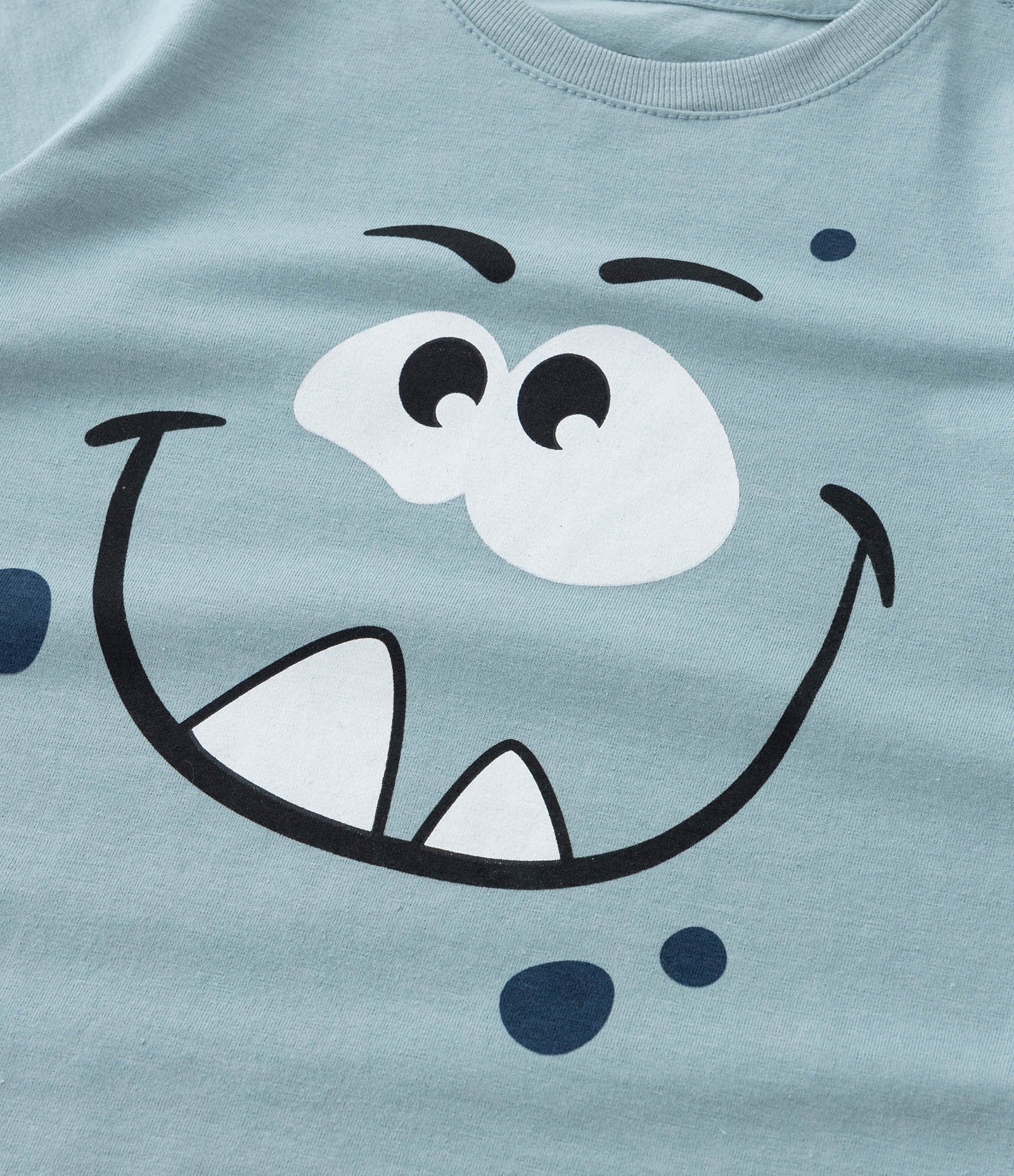 Camiseta Infantil com Estampa Carinha de Monstrinho - Tam 1 a 6 Anos 4