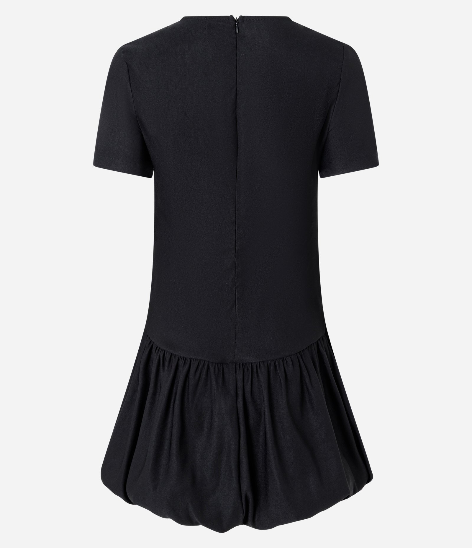 Vestido Balonê em Bengaline com Lacinhos na Cintura Preto 7