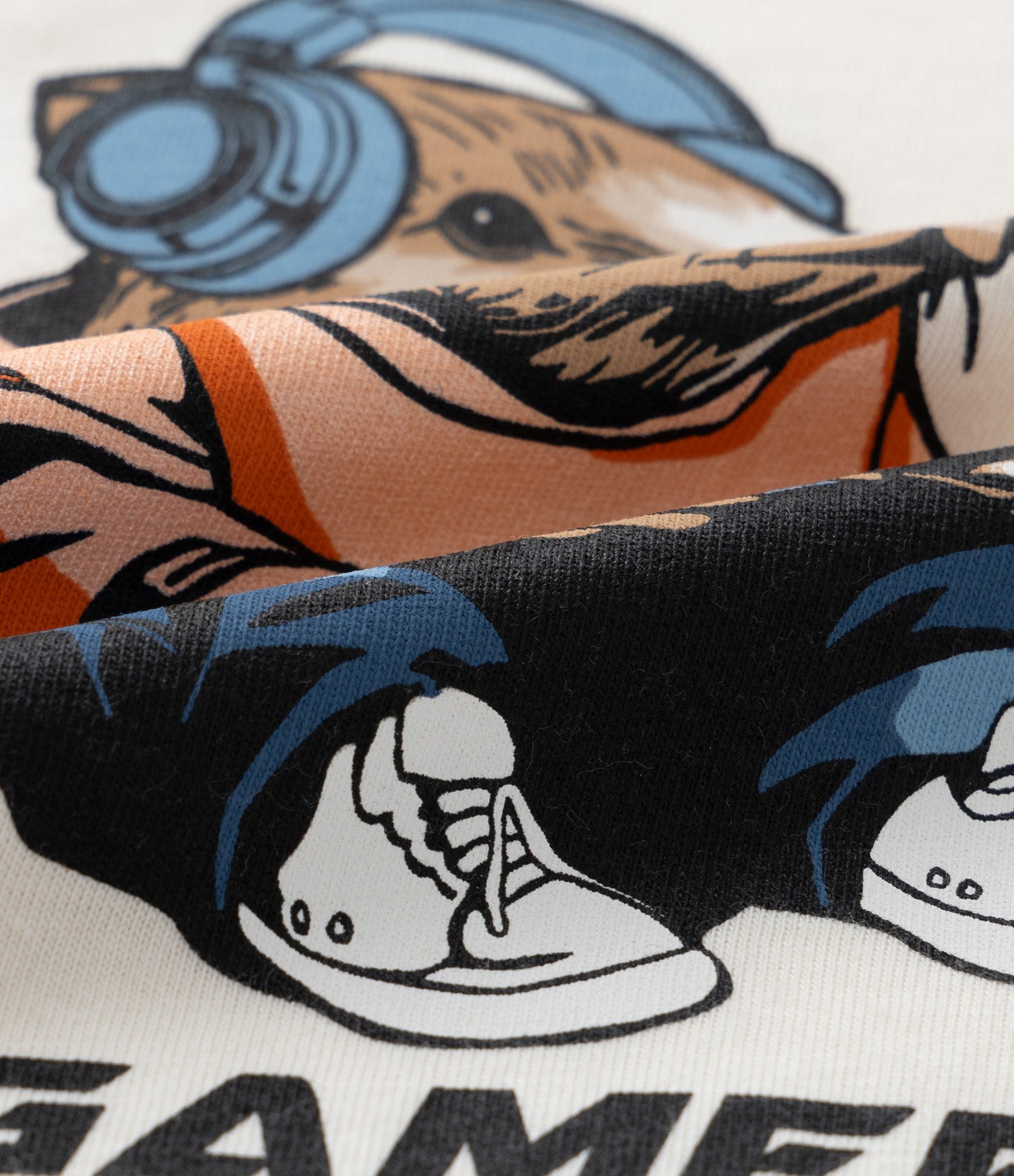 Pijama Longo Infantil com Estampa Capivara Gamer - Tam 5 a 14 anos Bege/Preto 8