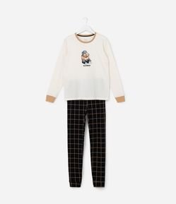 Pijama Longo Infantil com Estampa Capivara Gamer - Tam 5 a 14 anos