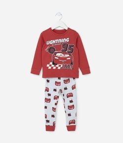 Pijama Longo Infantil em Algodão com Estampa do Carros - Tam 2 ao 6 Anos
