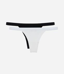 Kit 02 Calcinhas String Fio em Algodão