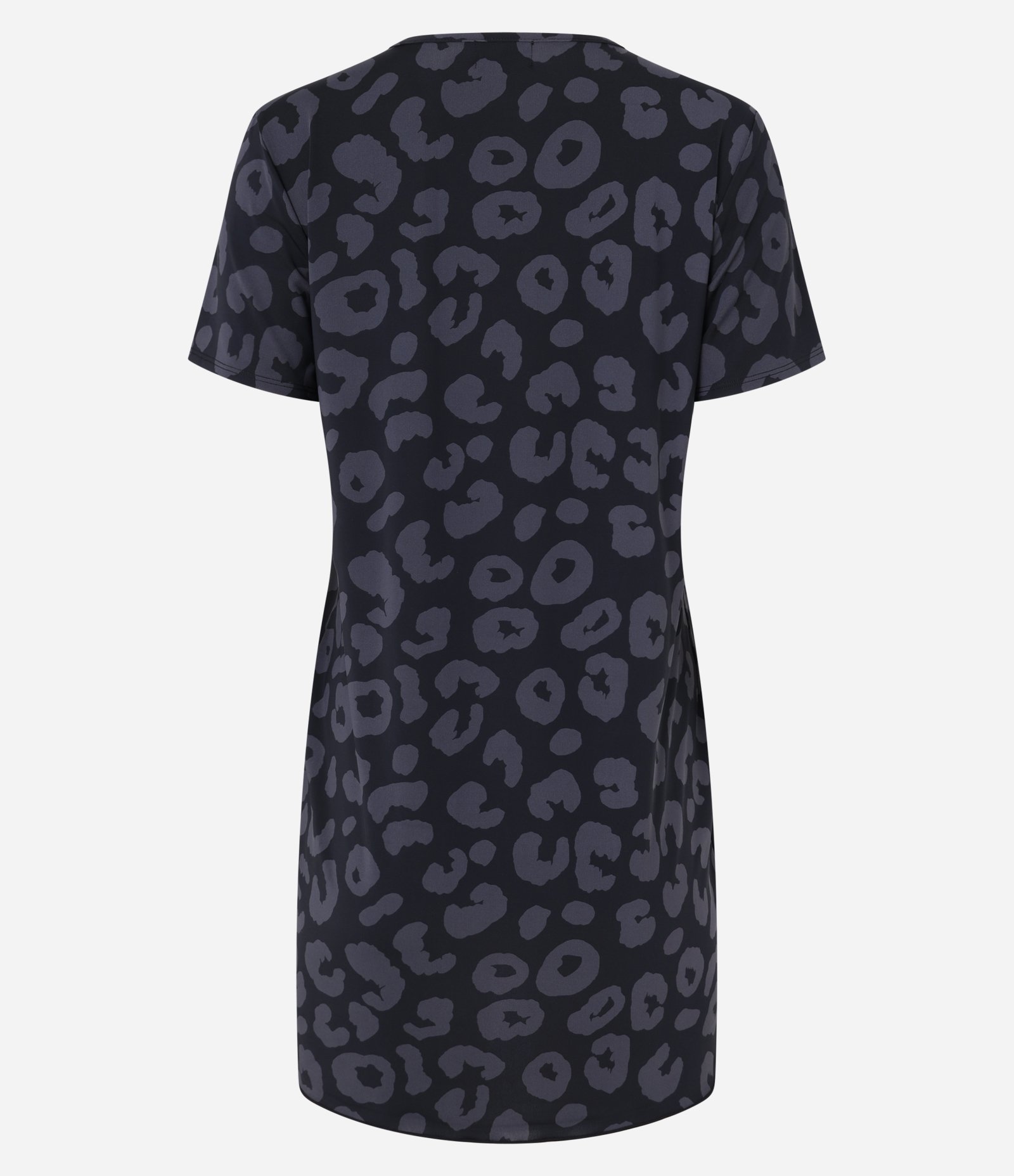 Camisola Curta em Microfibra com Renda e Estampa de Oncinha Preto 6