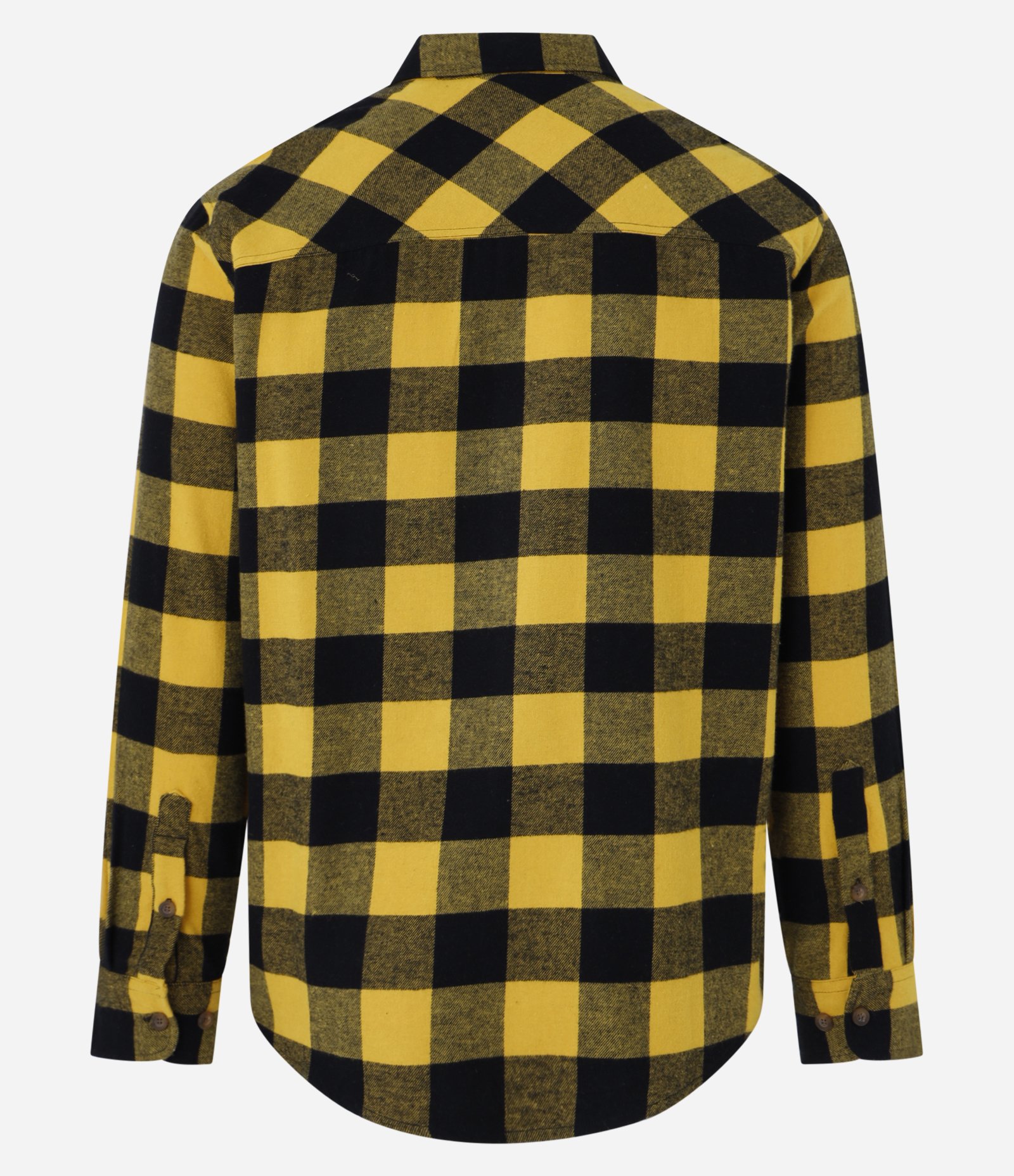 Camisa Comfort com Estampa Xadrez e Bolsos Amarelo 2