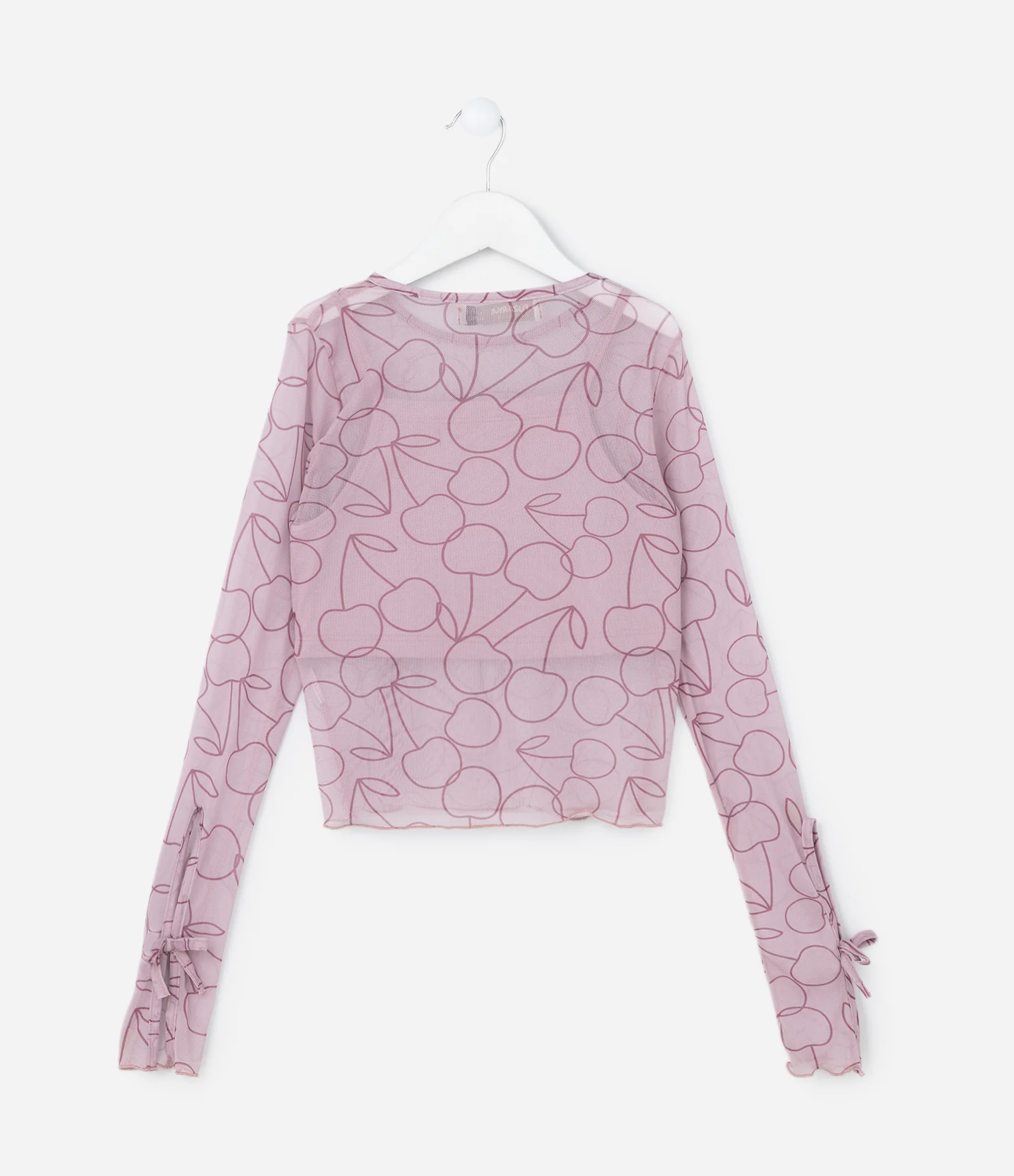 Blusa Infantil com Sobreposição e Lacinhos nas Mangas - Tam 5 a 14 Anos Rosa 2