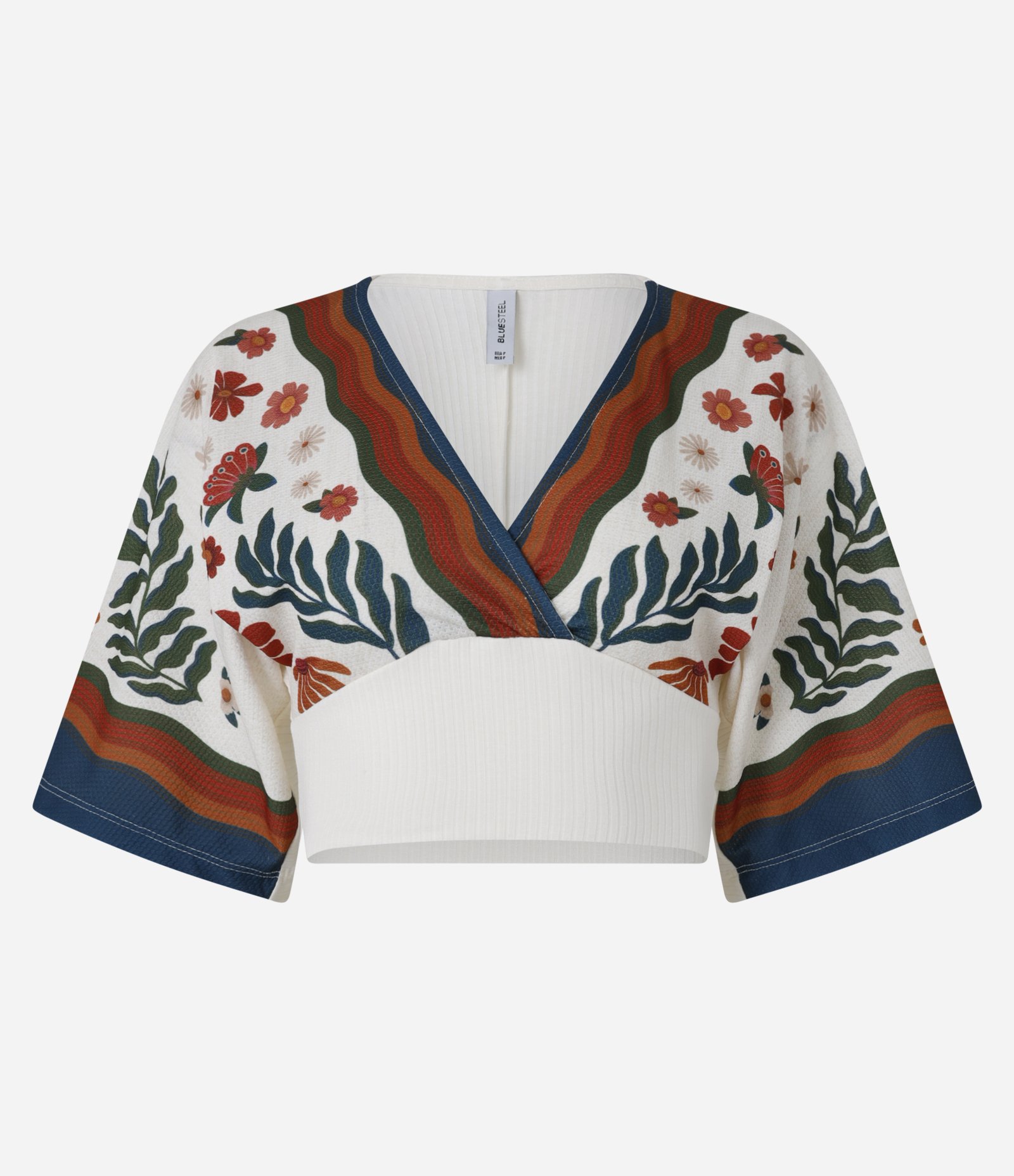 Blusa Texturizada com Estampa de Favinhos Branco 1
