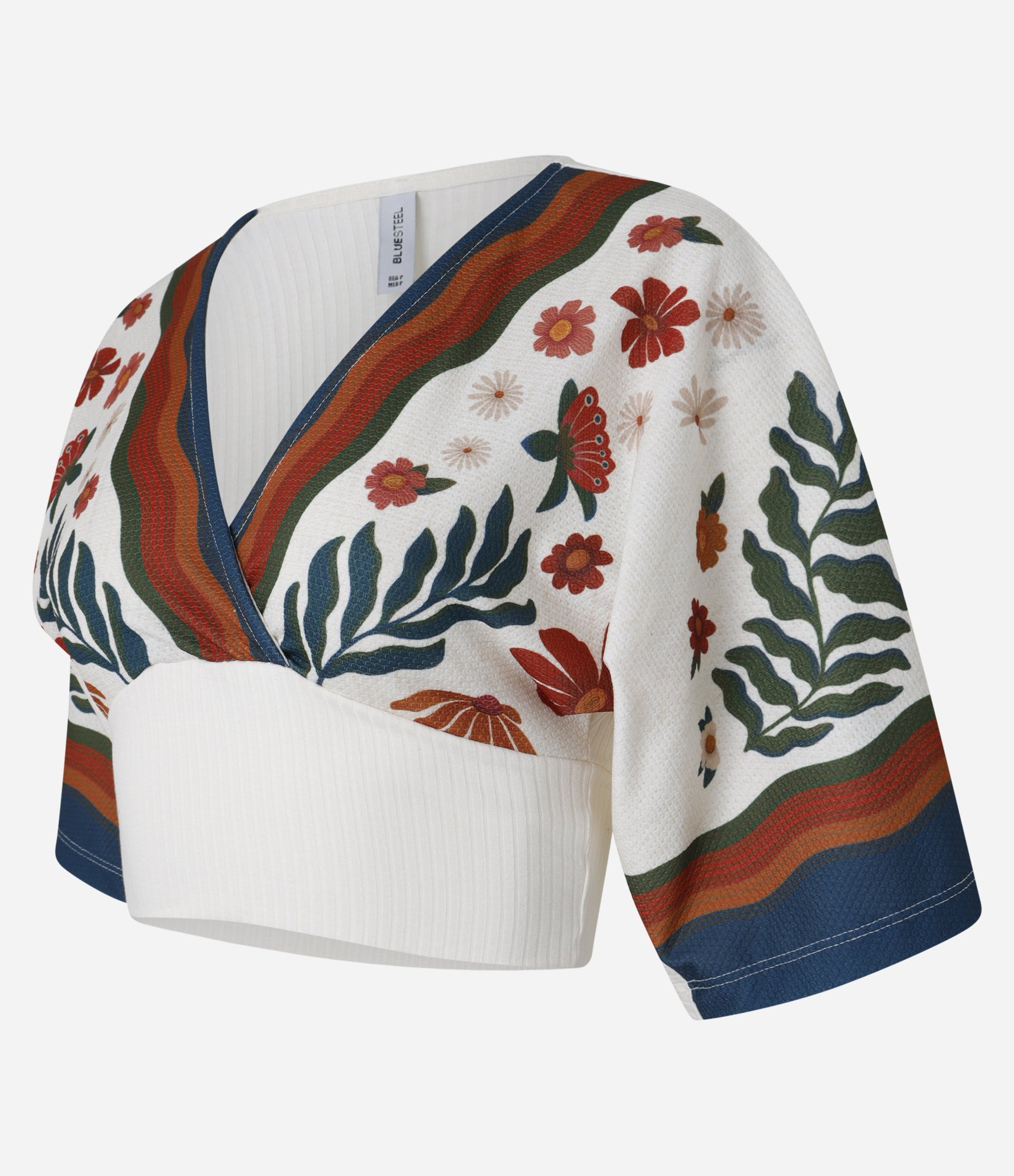 Blusa Texturizada com Estampa de Favinhos Branco 2
