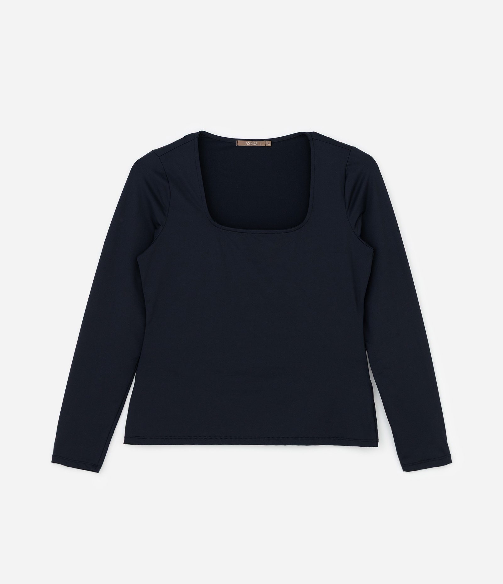 Blusa Básica Poliamida com Decote Quadrado Curve & Plus Size Preto 4