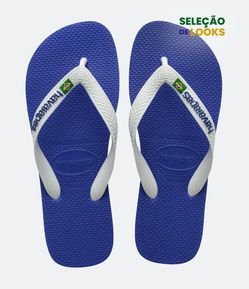 Chinelo Havaianas Tradicional com Bandeira do Brasil