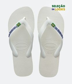 Chinelo Havaianas Tradicional com Bandeira do Brasil