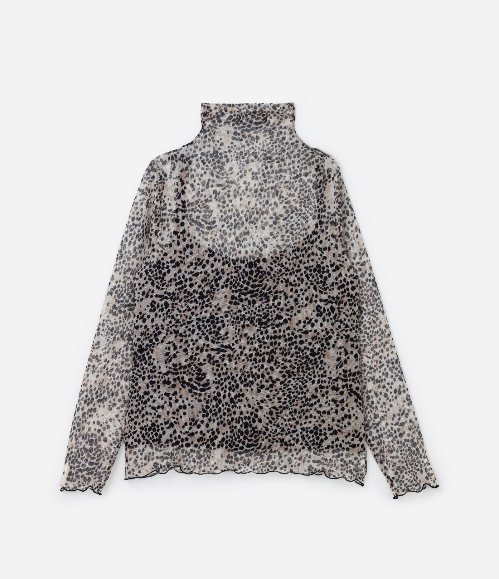 Blusa em Tule Animal Print com Frufru Curve & Plus Size Multicores 5