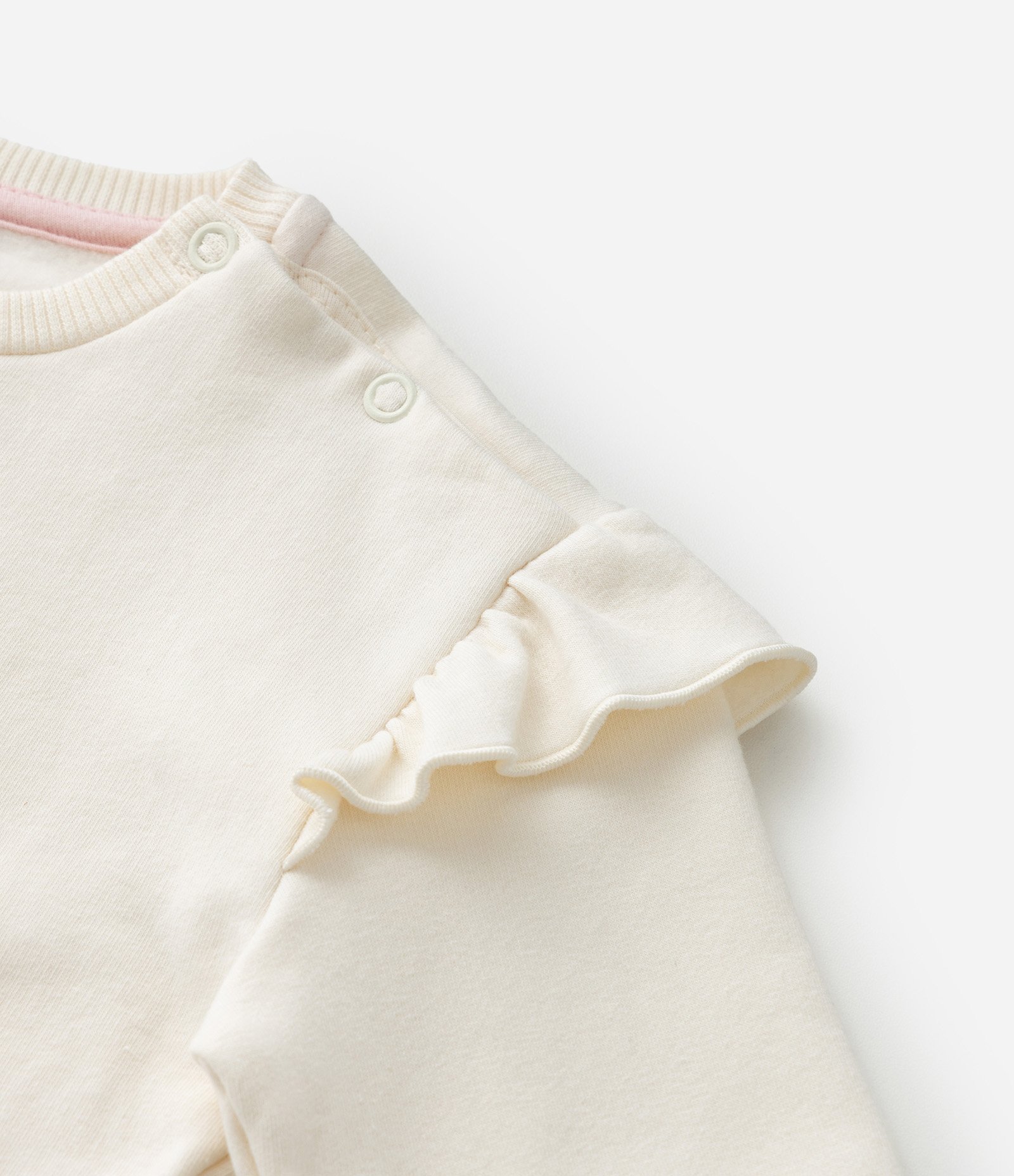 Blusão Infantil Quentinho com Bordado de Tulipa - Tam 0 a 18 meses Bege 6