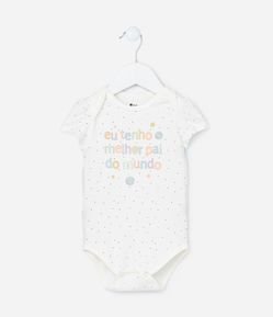 Body Infantil com Lettering Melhor Pai do Mundo - Tam RN a 18 meses