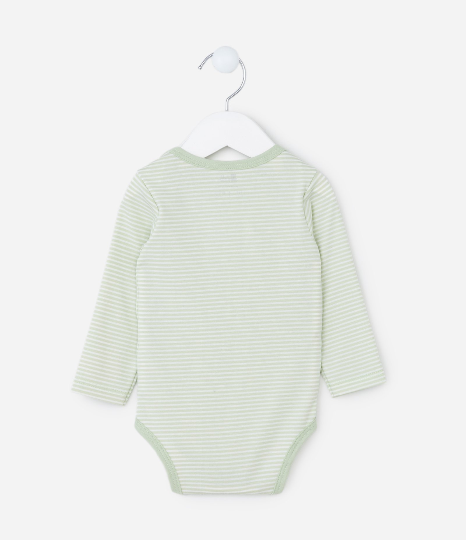 Body Infantil com Bolsinho e Estampa Listrada - Tam 0 a 18 meses 2