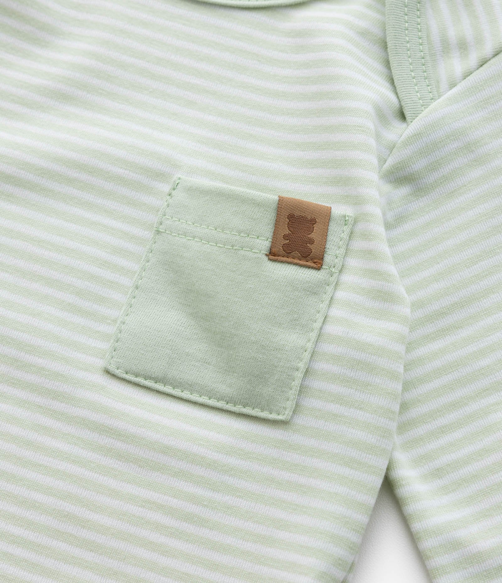 Body Infantil com Bolsinho e Estampa Listrada - Tam 0 a 18 meses 6