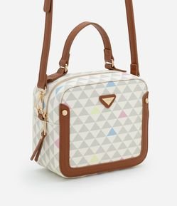 Bolsa em PU com Pendente de Coração e Detalhe de Corrente