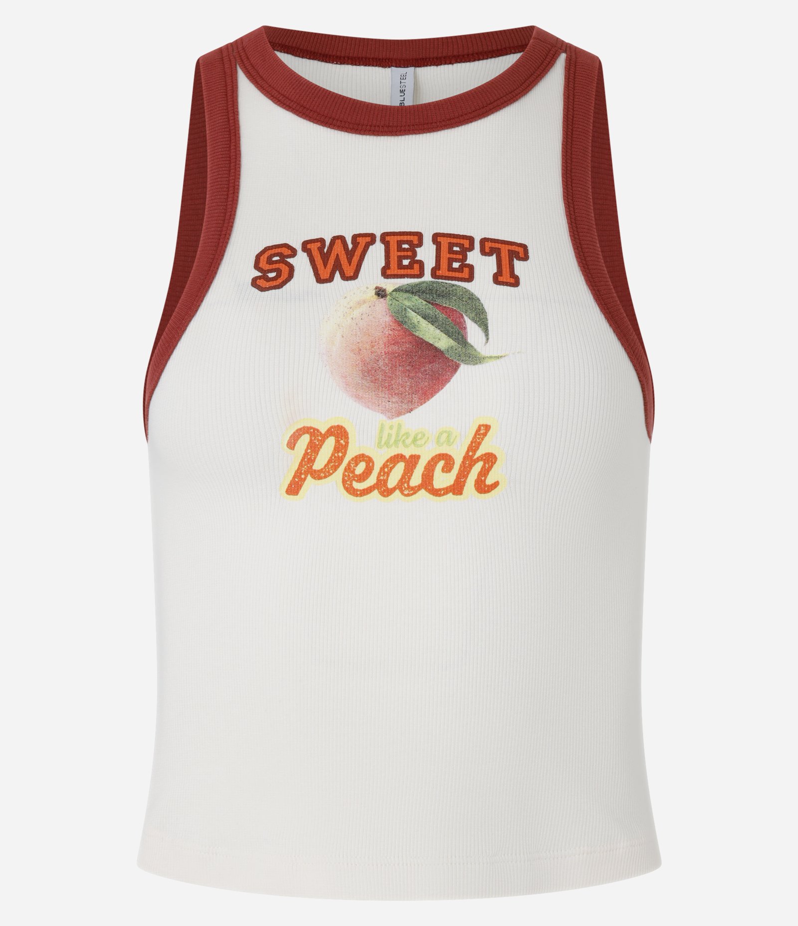 Regata em Algodão com Estampa Sweet Like a Peach Off White 6