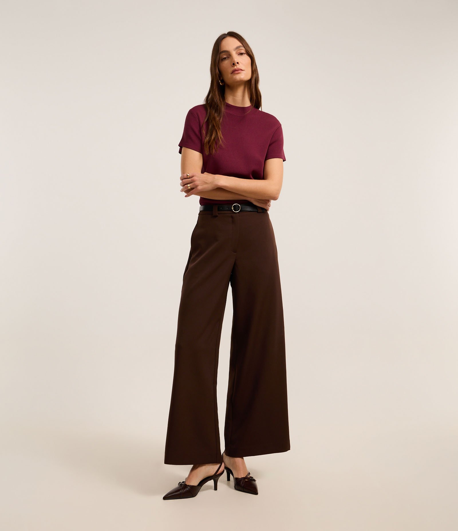 Blusa Canelada em Ribana com Gola Altinha Vermelho 2