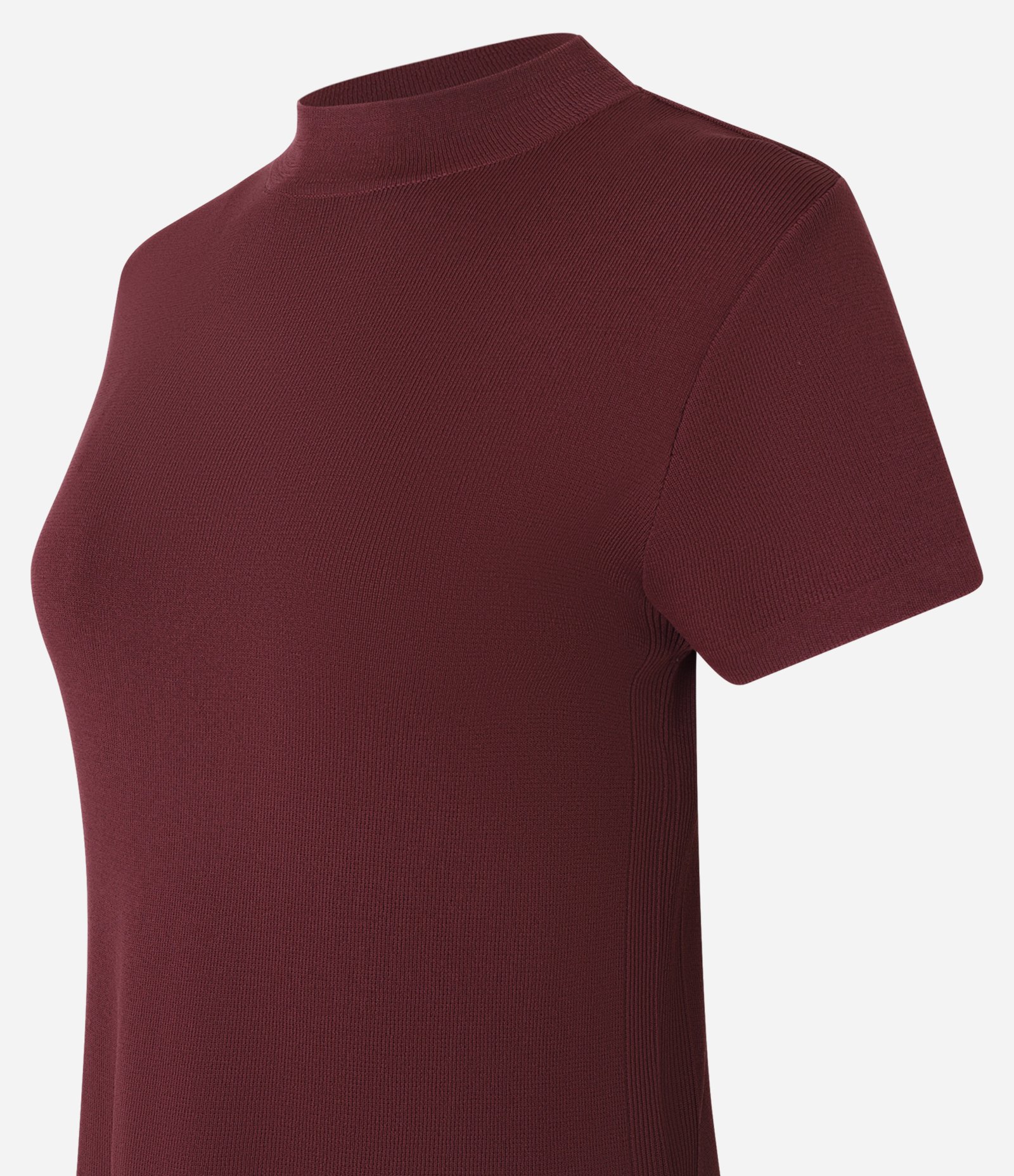 Blusa Canelada em Ribana com Gola Altinha Vermelho 7