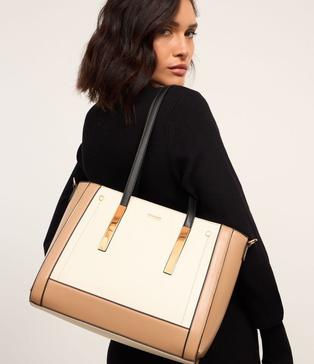 Bolsa G PU Liso Shopper em Tres Cores com Alça Longa BITRI ST_SS24_BSF_0128A