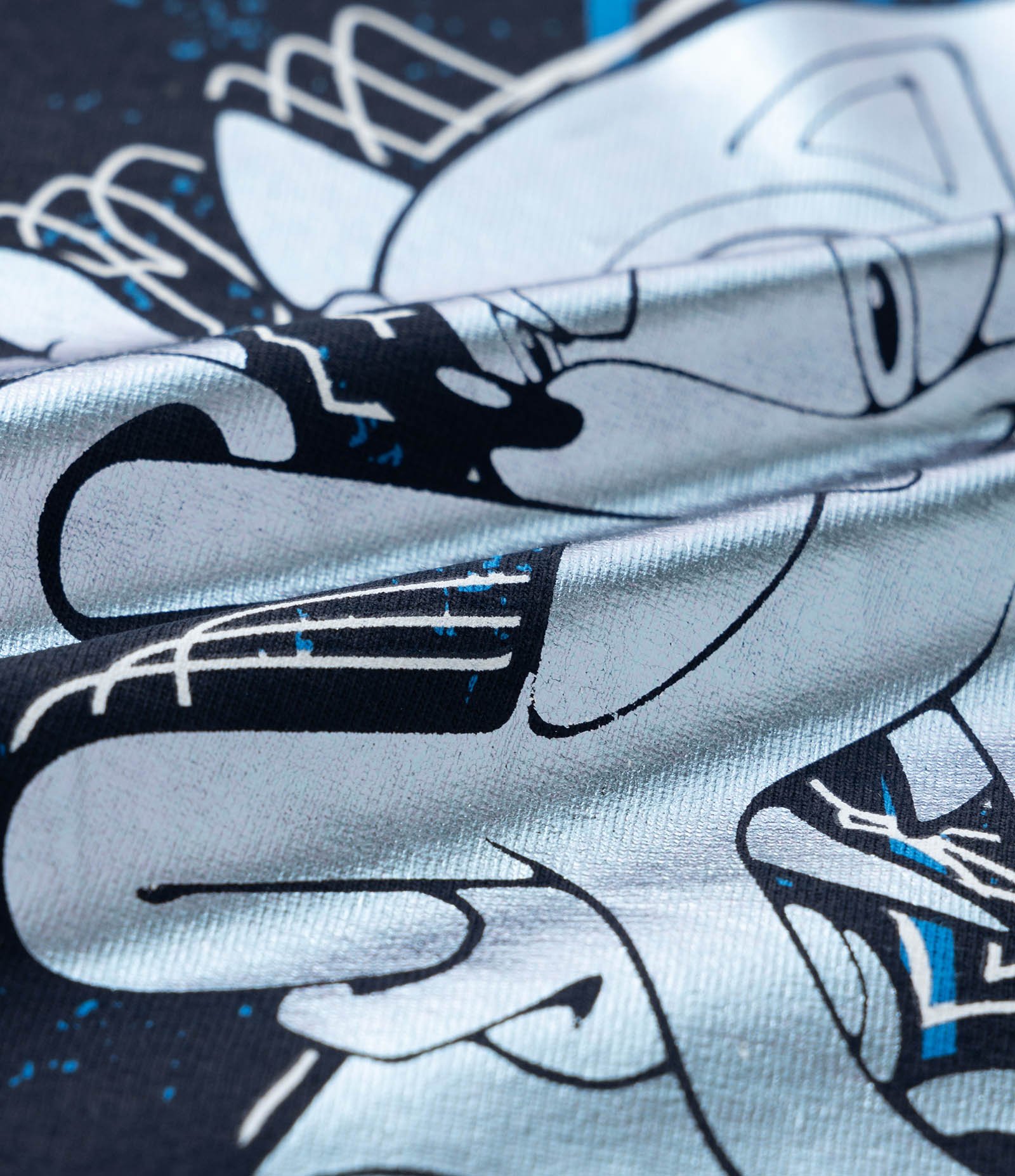 Pijama Infantil em Algodão com Estampa Sonic em Foil - Tam 5 a 14 Anos Azul 6