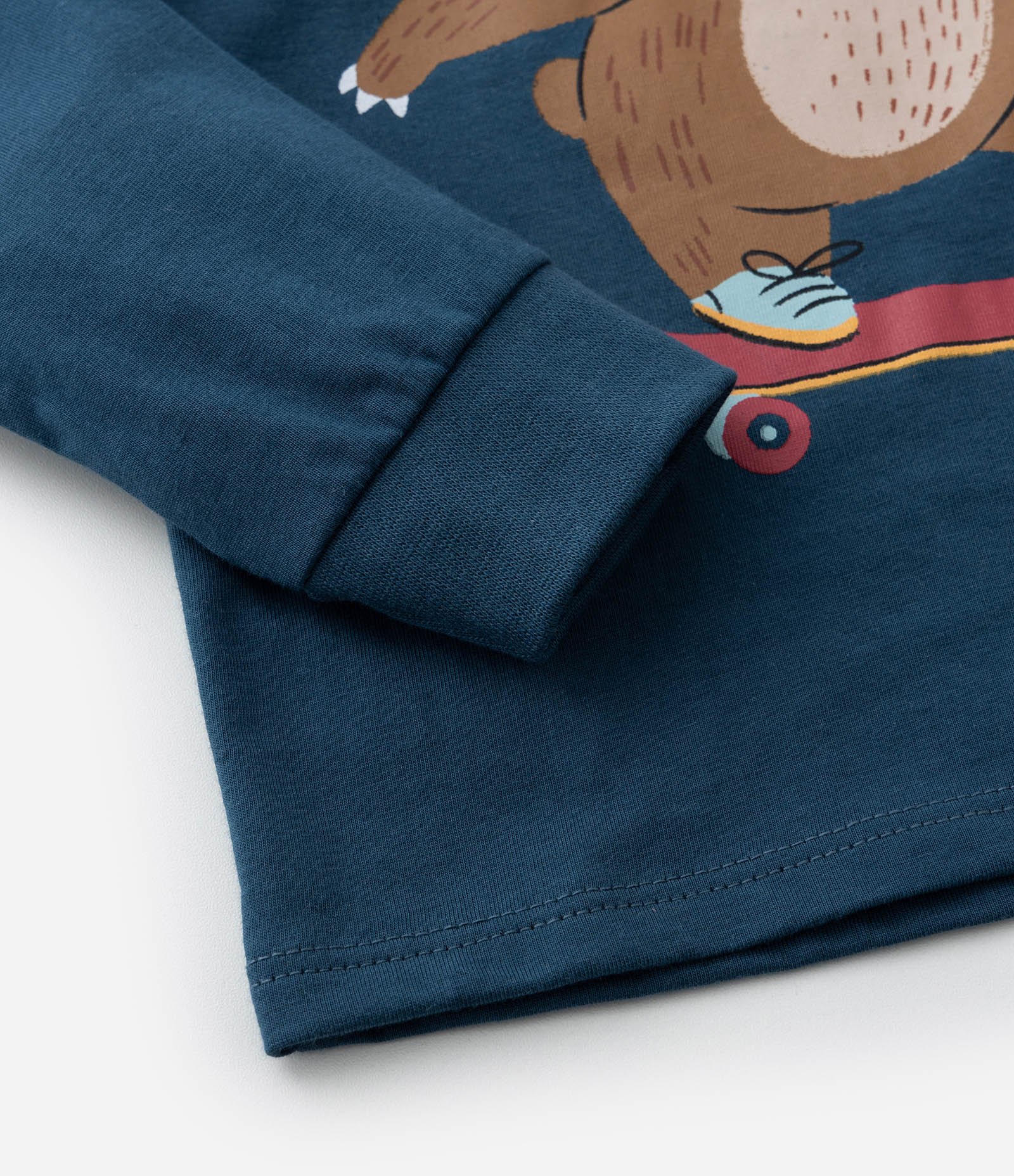 Pijama Infantil em Algodão com Estampa Ursinho Skatista - Tam 2 a 4 Anos Azul 9