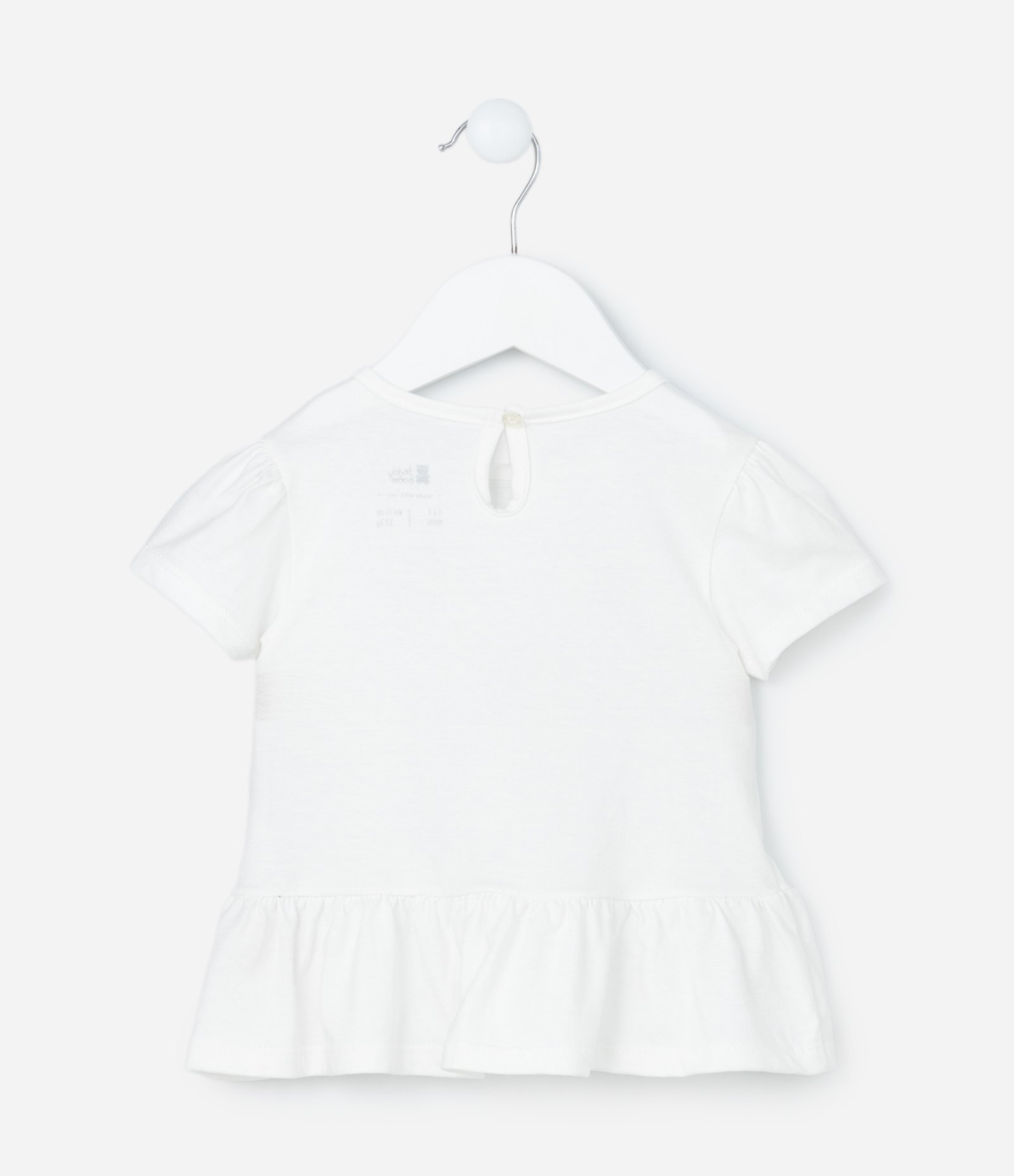 Conjunto Infantil com Estampa Poá e Carinha de Bichinho - Tam 0 a 18 meses Branco/Verde 3