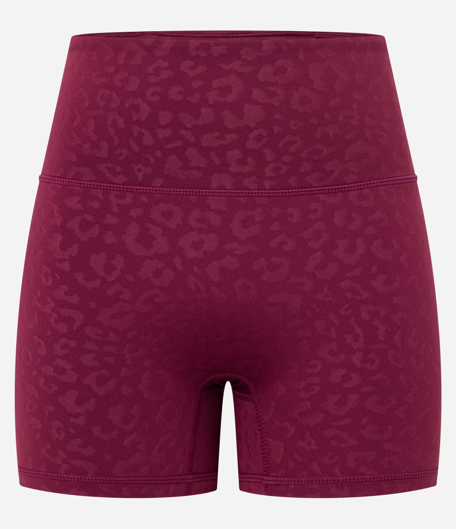Bermuda Regular Esportiva com Textura Animal Print e Bolso Bordô 7