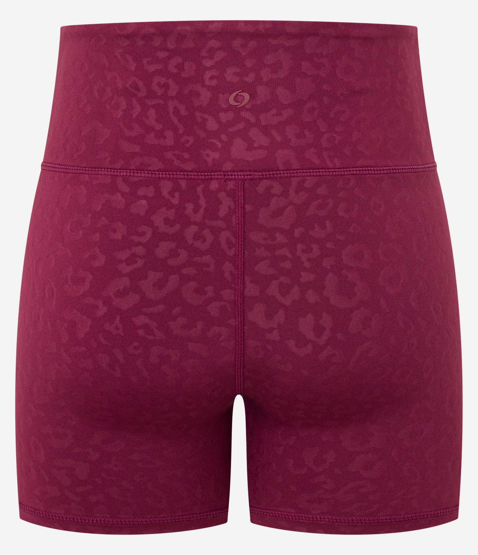 Bermuda Regular Esportiva com Textura Animal Print e Bolso Bordô 8