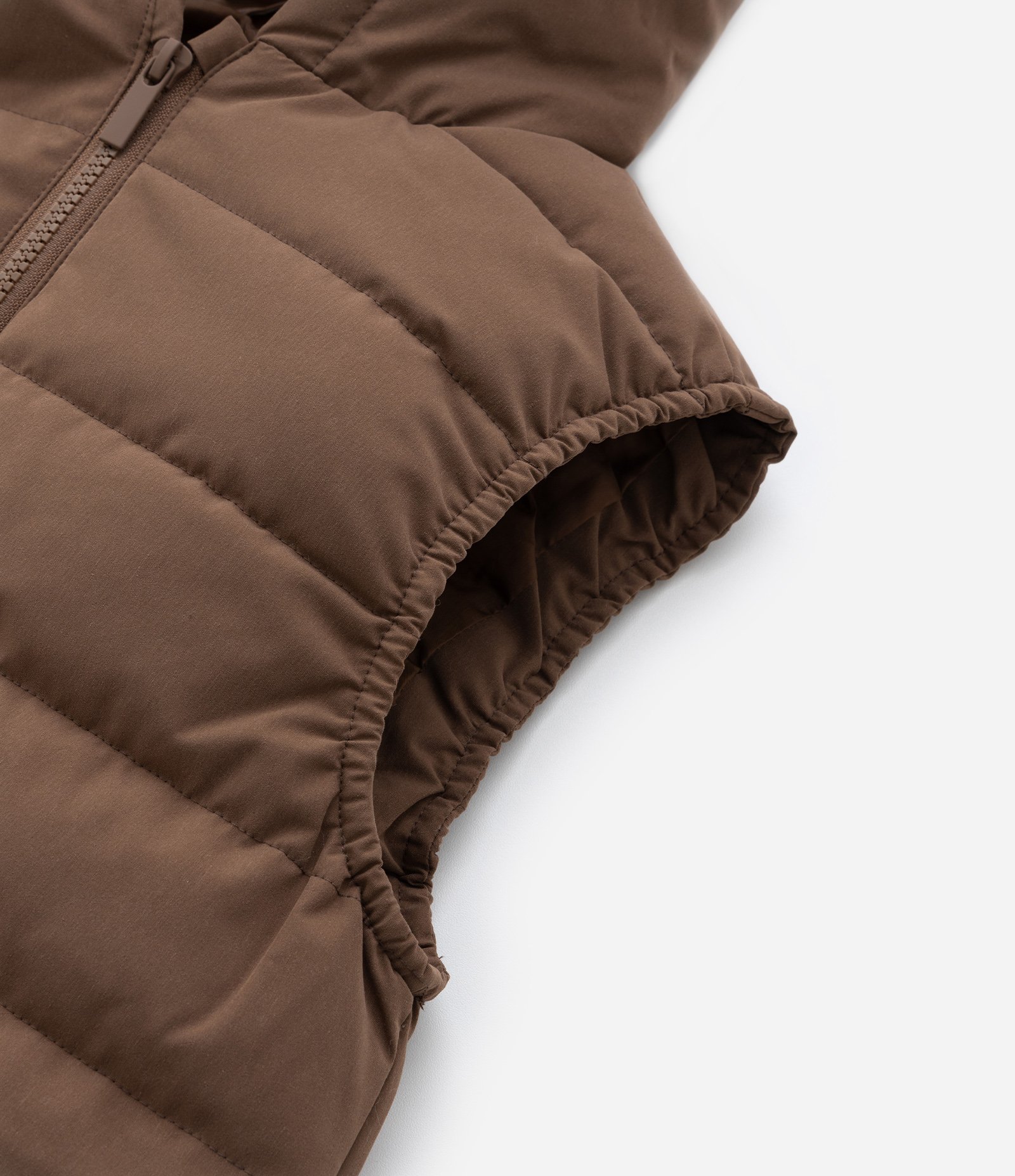 Colete Infantil em Microfibra com Capuz - Tam 5 a 14 Anos Marrom 7