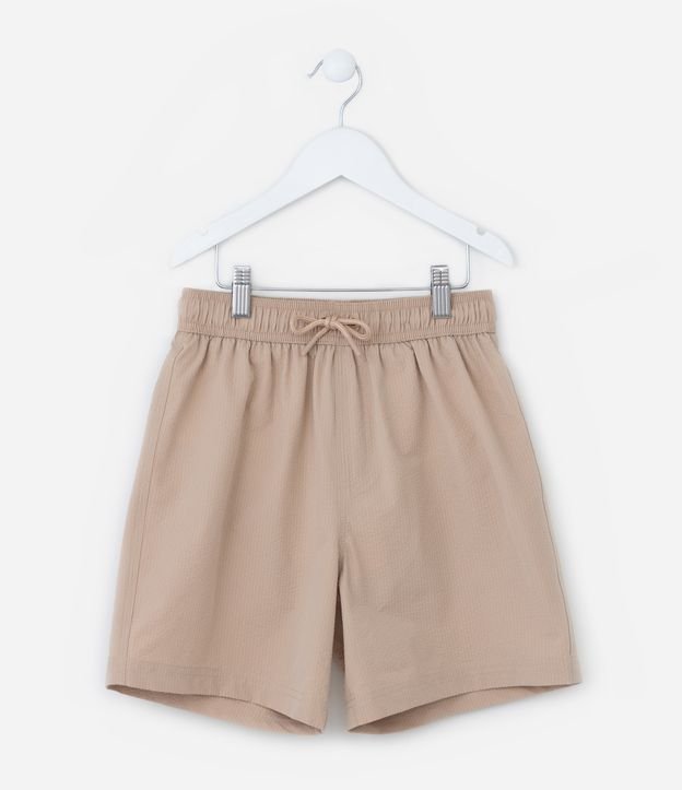 Bermuda Infantil Microfibra Texturizada - Tam 5 a 14 Anos