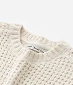 Suéter Infantil em Chenille Texturizado - Tam 5 a 14 Anos