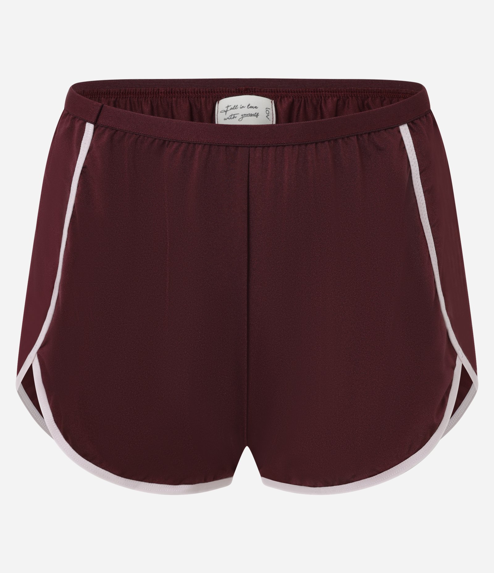 Pijama Short Doll Alcinha em Poliamida com Detalhe Vazado no Decote Vinho 6