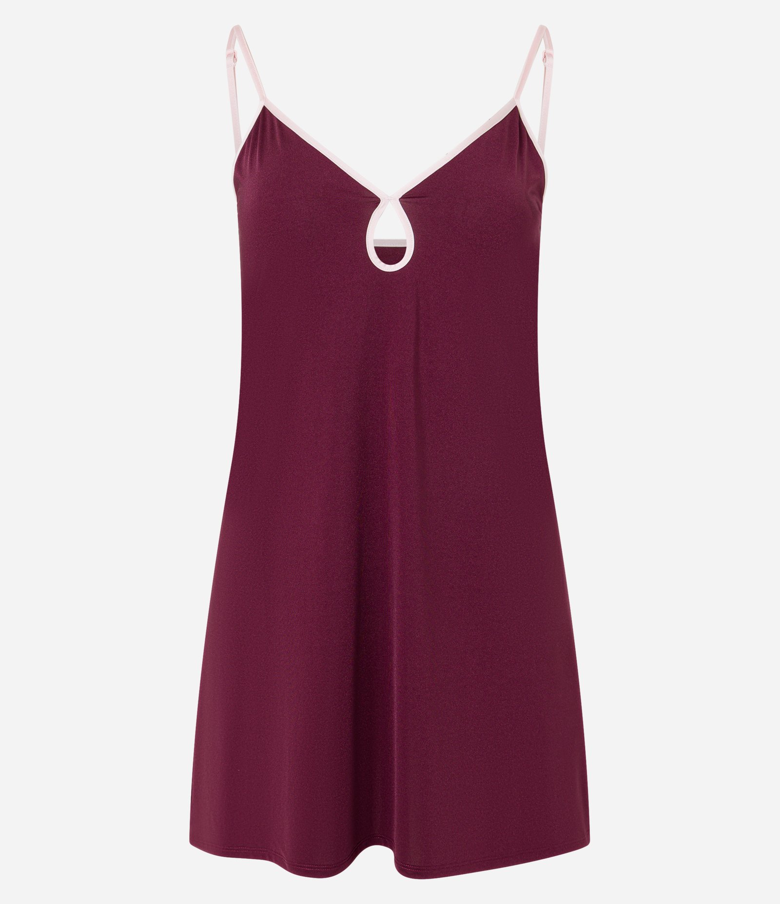 Camisola Curta em Microfibra com Recorte Gota e Detalhes Contrastantes Vermelho 3