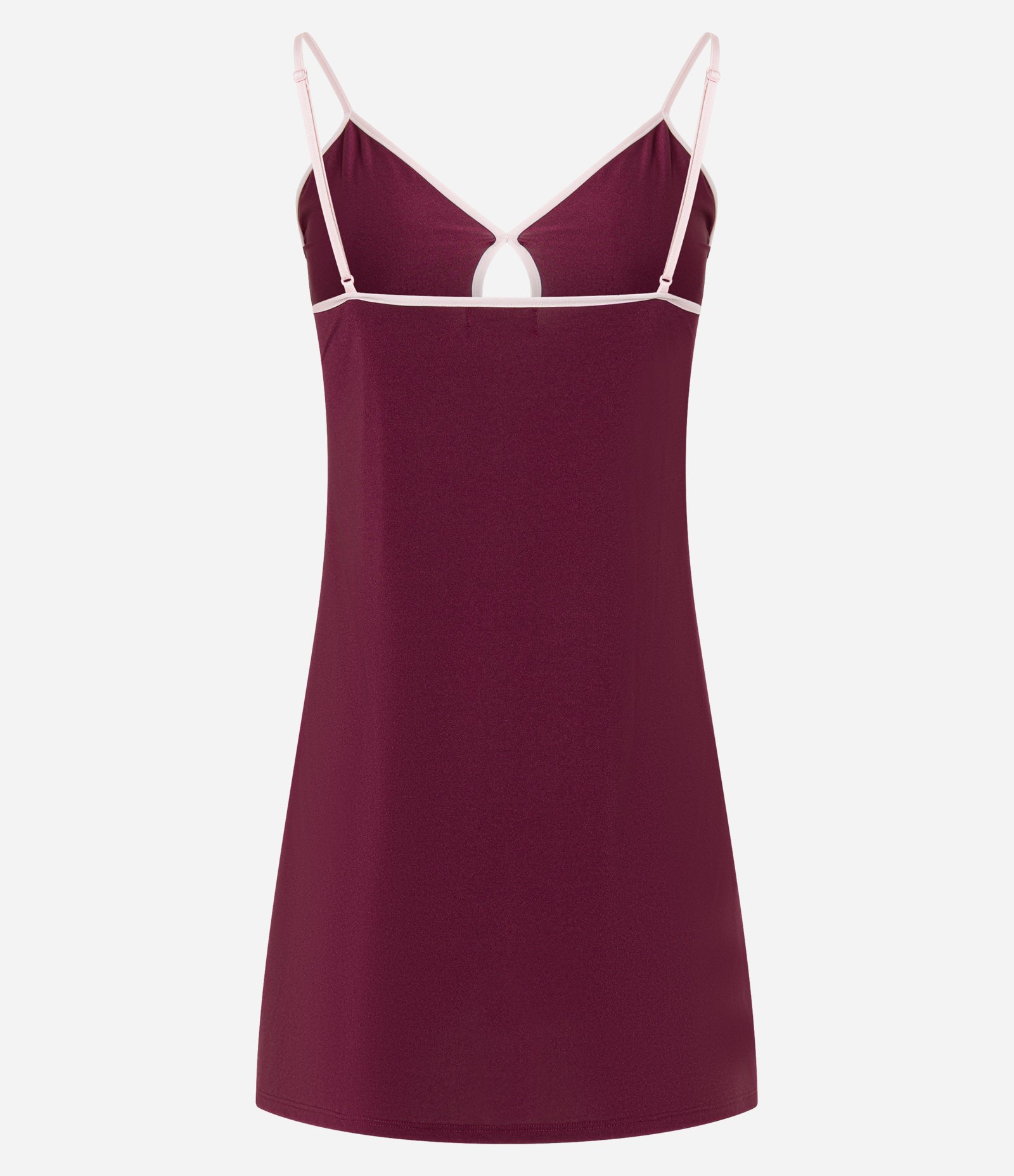 Camisola Curta em Microfibra com Recorte Gota e Detalhes Contrastantes Vermelho 4