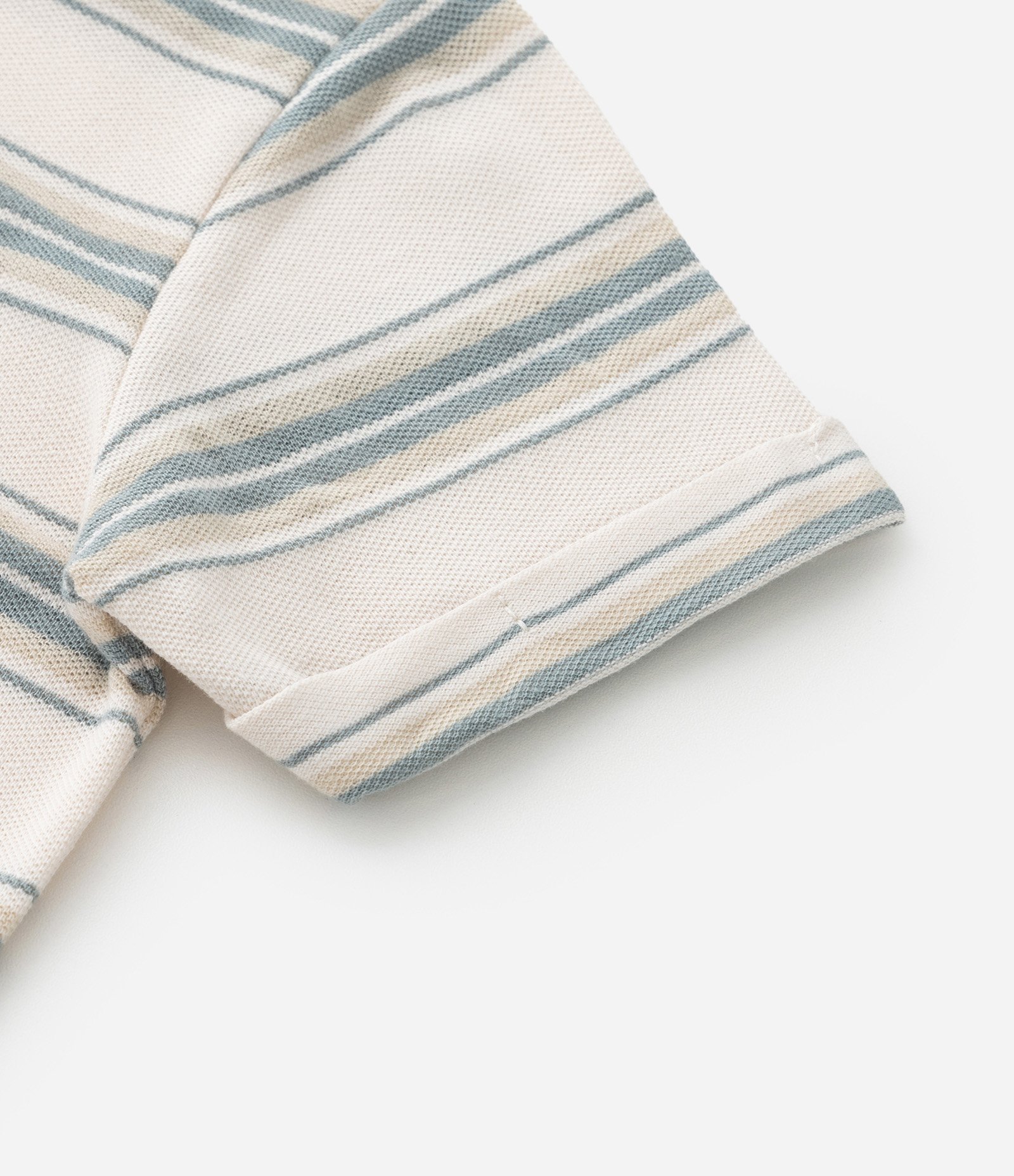 Camiseta Infantil com Estampa Listrada - Tam 1 a 6 Anos Bege/Verde 5