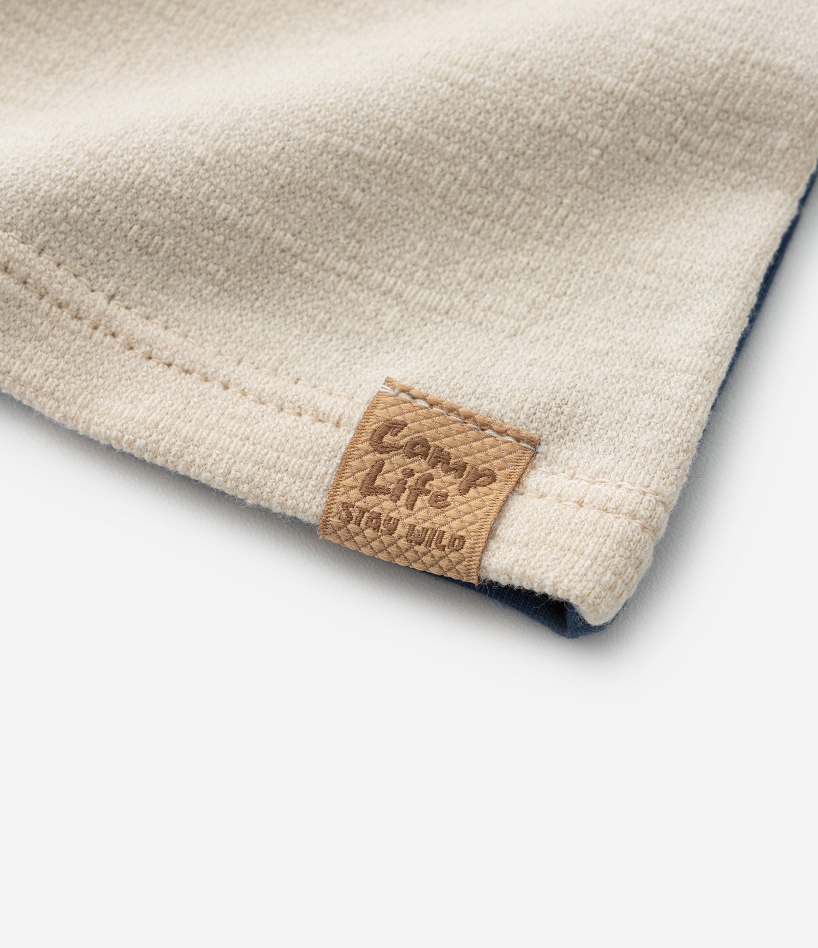 Camiseta Infantil com Recorte e Viés Contrastante - Tam 1 a 6 Anos Azul/Bege 5