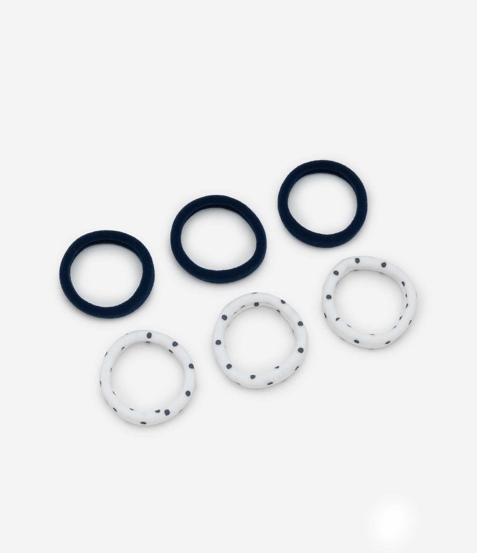 Kit 06 Elástico de Cabelo Seamless Diversas Preto/Branco 1