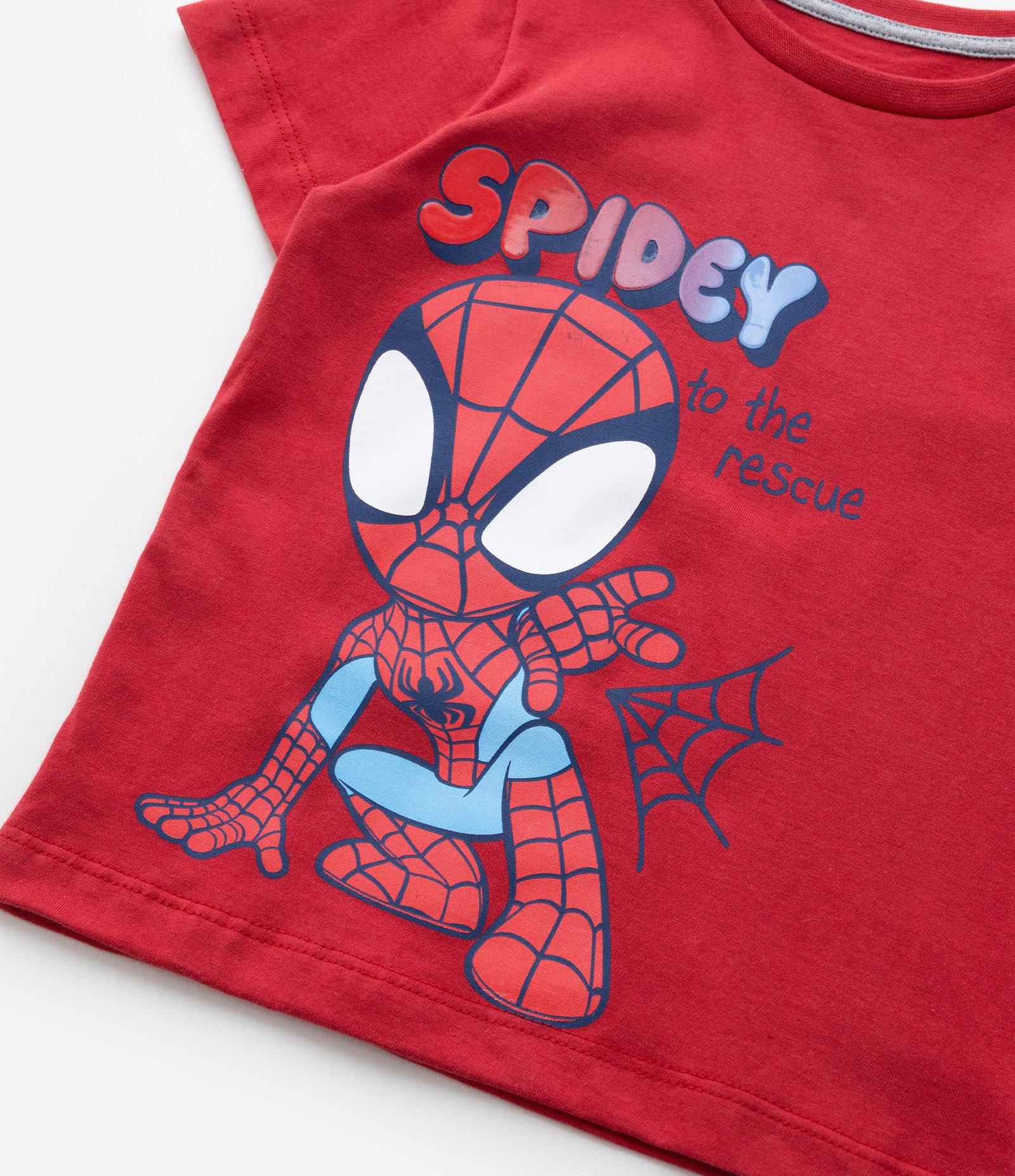 Pijama Curto Infantil com Estampa Spidey - Tam 2 a 6 anos Vermelho 8