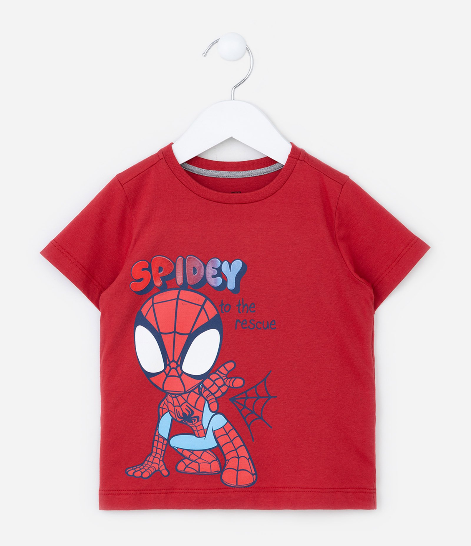 Pijama Curto Infantil com Estampa Spidey - Tam 2 a 6 anos Vermelho 2