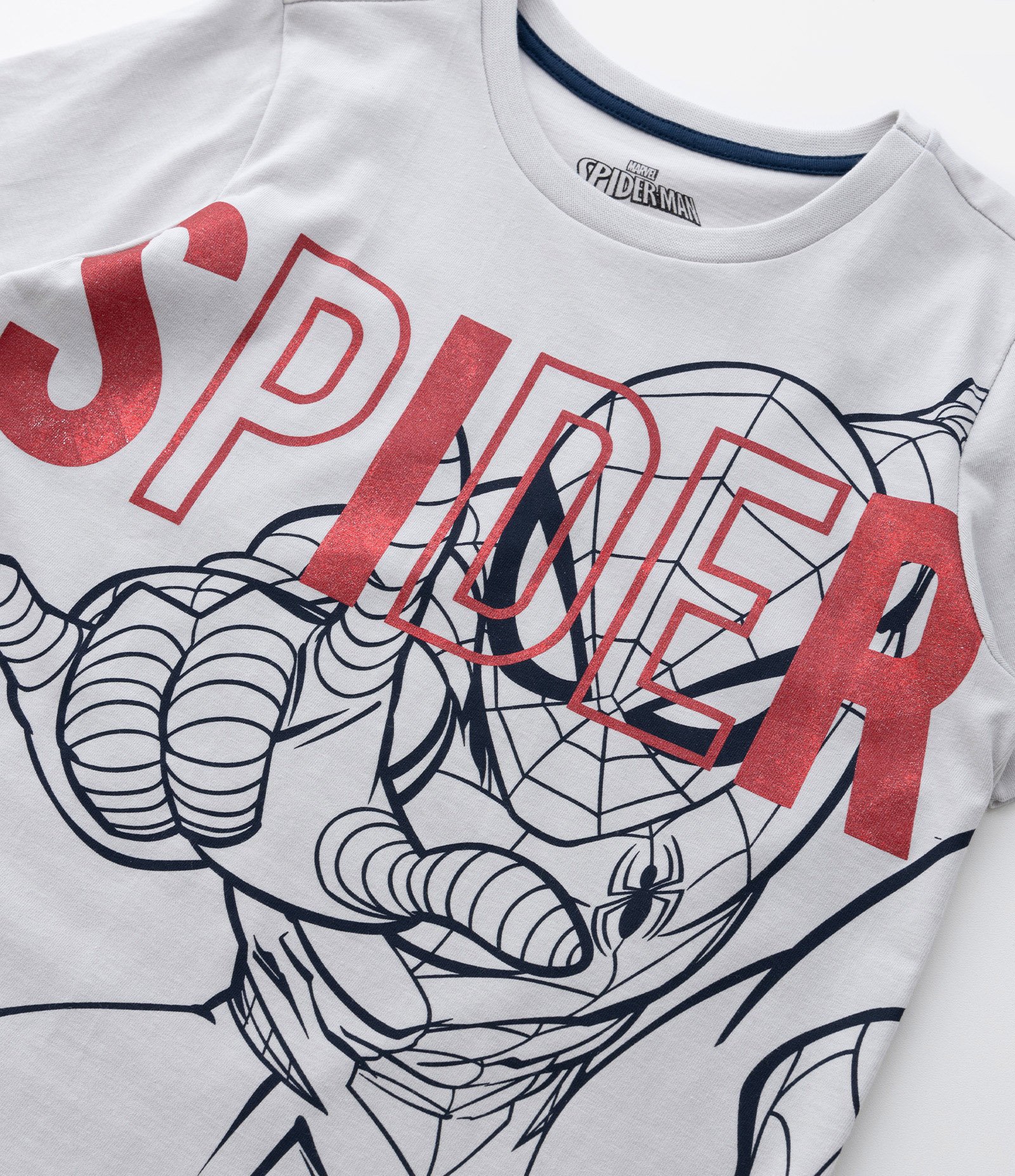 Pijama Infantil com Estampa Homem Aranha Spider - Tam 3 a 10 Anos Cinza/Azul 5