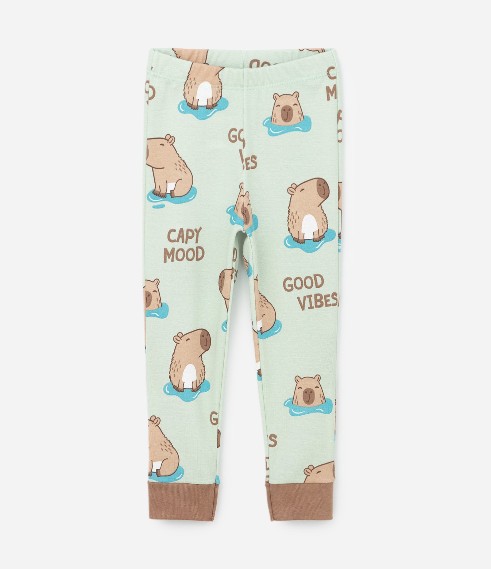 Pijama Infantil em Algodão com Estampa Capivarinhas - Tam 1 a 6 Anos Verde 8