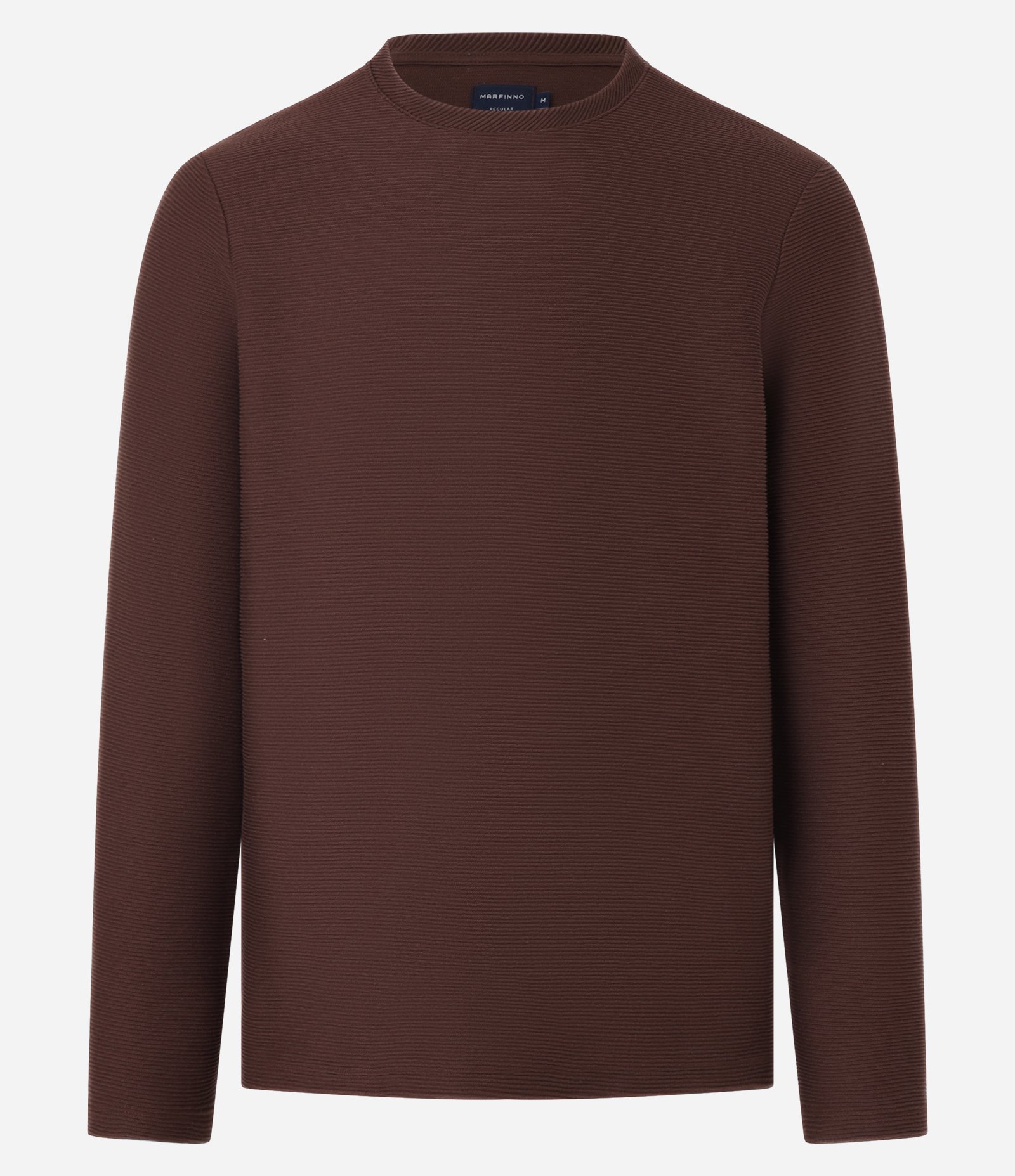 Camiseta com Textura Canelada Marrom Médio 5