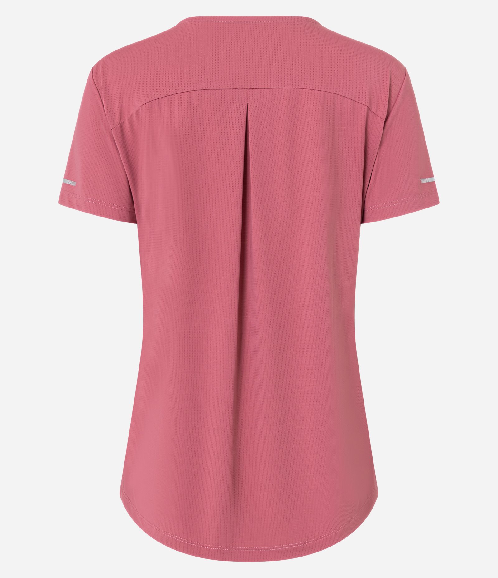 Camiseta Esportiva Regular Texturizada com Detalhe Refletivo Rosa 5